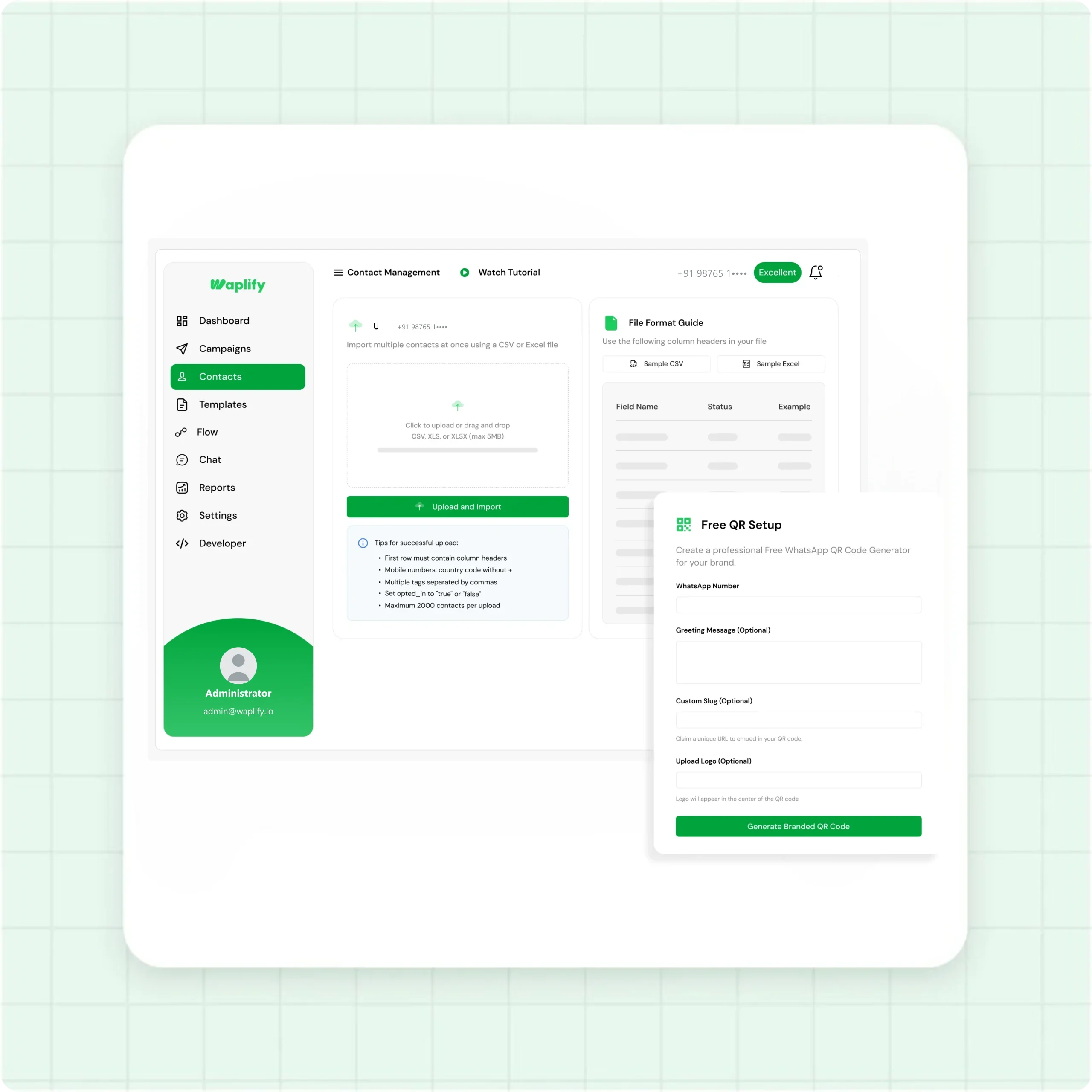 Bring every contact in, in minutes