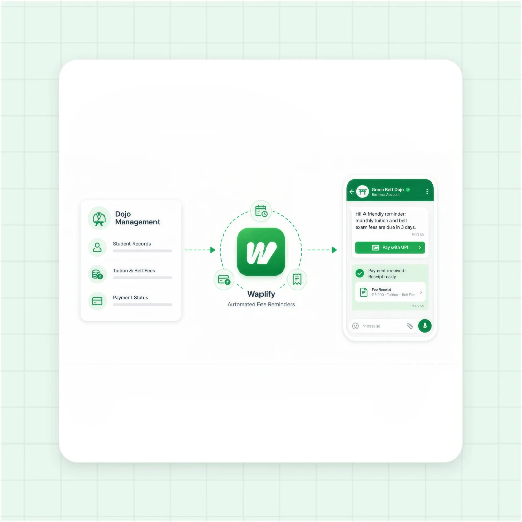 Automate Monthly Tuition and Belt Exam Fees on Autopilot for Martial Arts Studios with Waplify