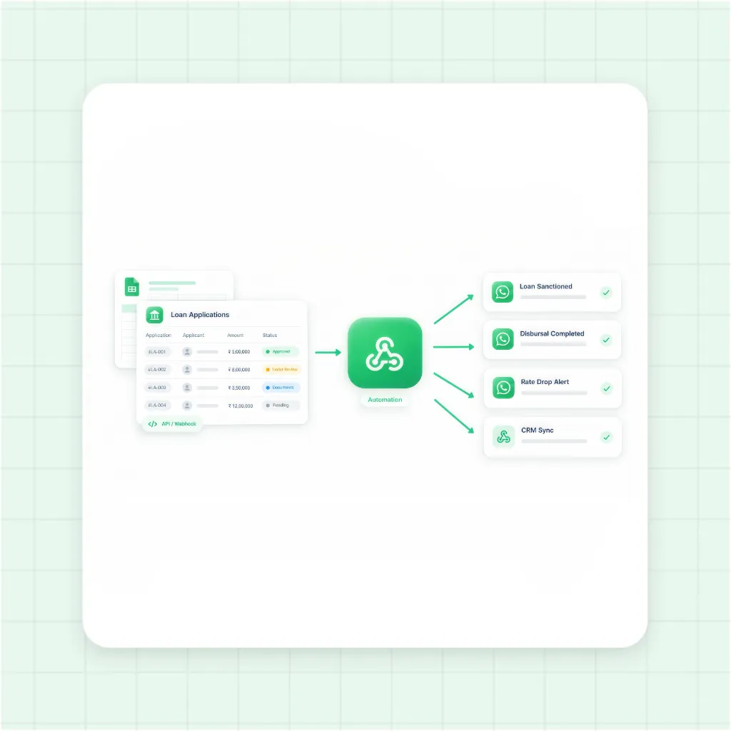 DSA CRM Sync and Loan Status Webhook Flow